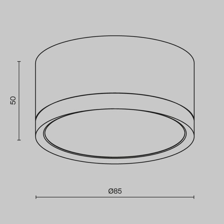 Actual product image Maytoni Hoop Ceiling Light, Ceiling Lamp GX53 5cm Black / Gold (GX53)