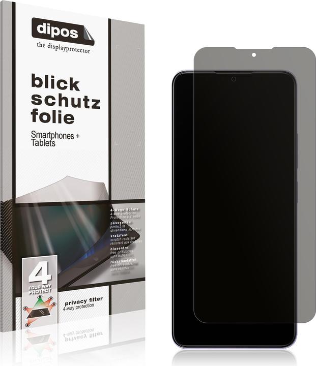 Actual product image Dipos Privacy Screen Protector 4-Way Privacy-Filter (1 Piece, Xiaomi Poco M4 5G)