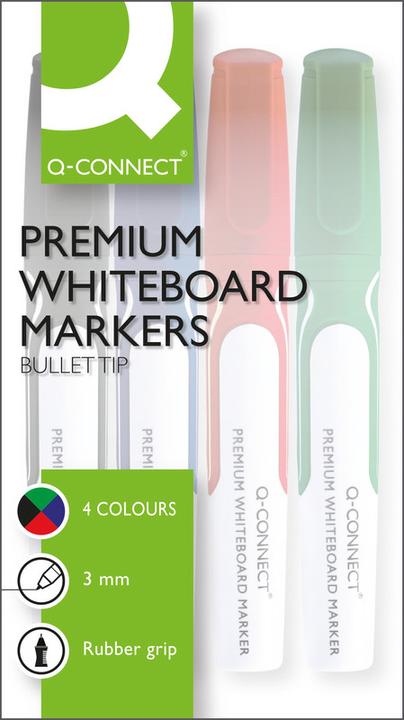 Immagine prodotto Q-Connect Marcatore per lavagne bianche Premium (Ordinati, 3 mm, 4 x)