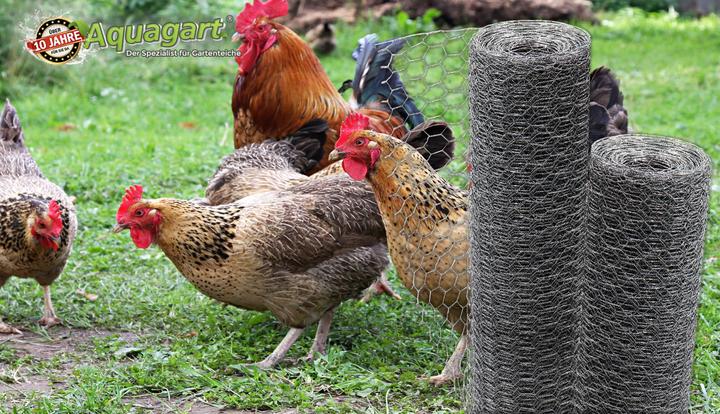 Actual product image Aquagart 20m Sechseckgeflecht Kaninchendraht Hasengitter Hasendraht 50cm 25mm x 25mm