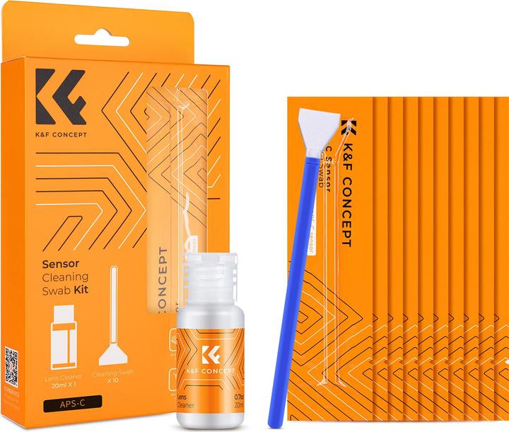 K&F Concept Kit de nettoyage du capteur APS-C d'un appareil photo DSLR ou SLR de 16 mm