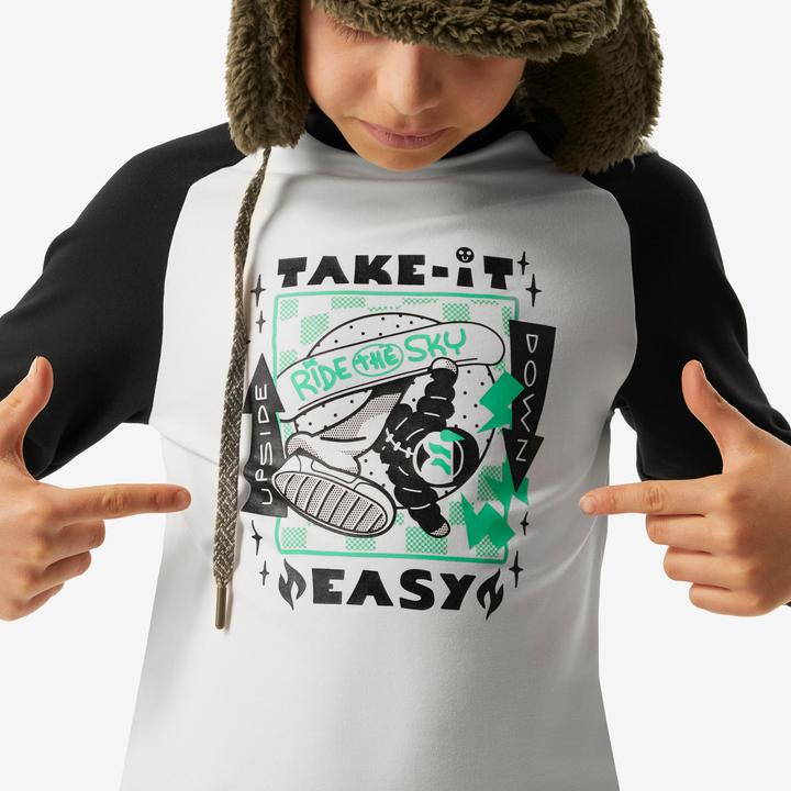 Immagine prodotto Wedze Maglia funzionale da sci per bambini - BL 500 bianco/nero con motivo (100 C)