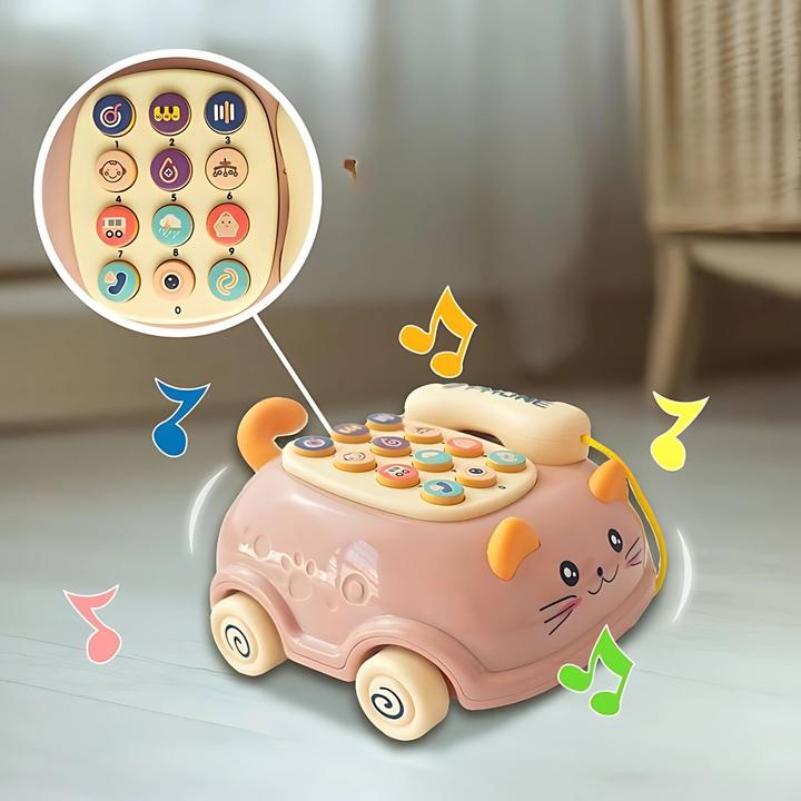 Image du produit Milkii Jouet voiture musicale interactive avec téléphone pour chat