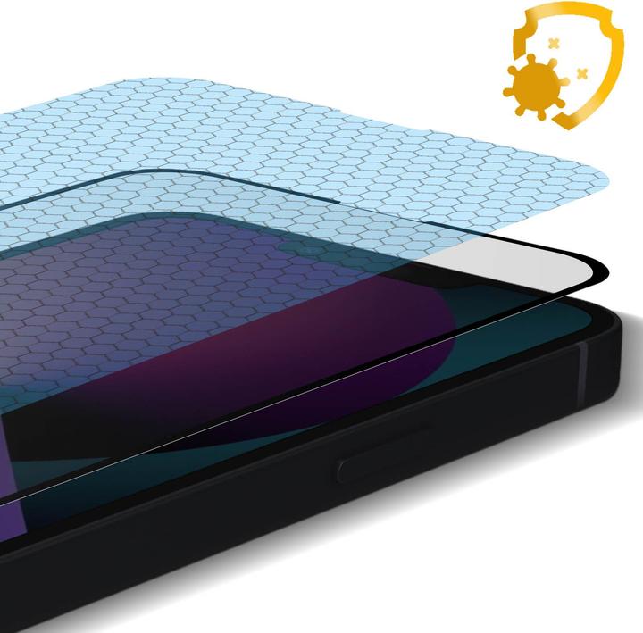 Actual product image Muvit Armoured glass, blue light filter, protective glass (1 Piece, Apple iPhone 13 Pro)