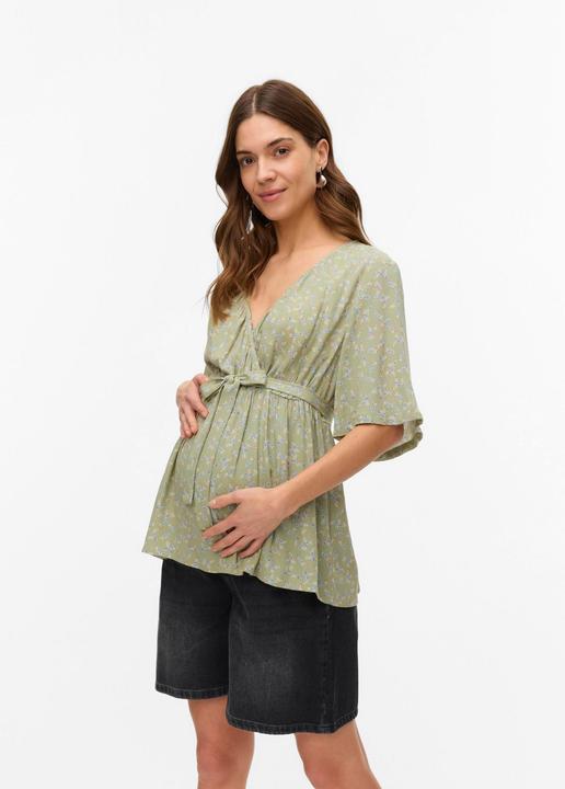 Produktbild Mamalicious Normal geschnitten V-Ausschnitt Weite Ärmel Top Bluse (XXL)