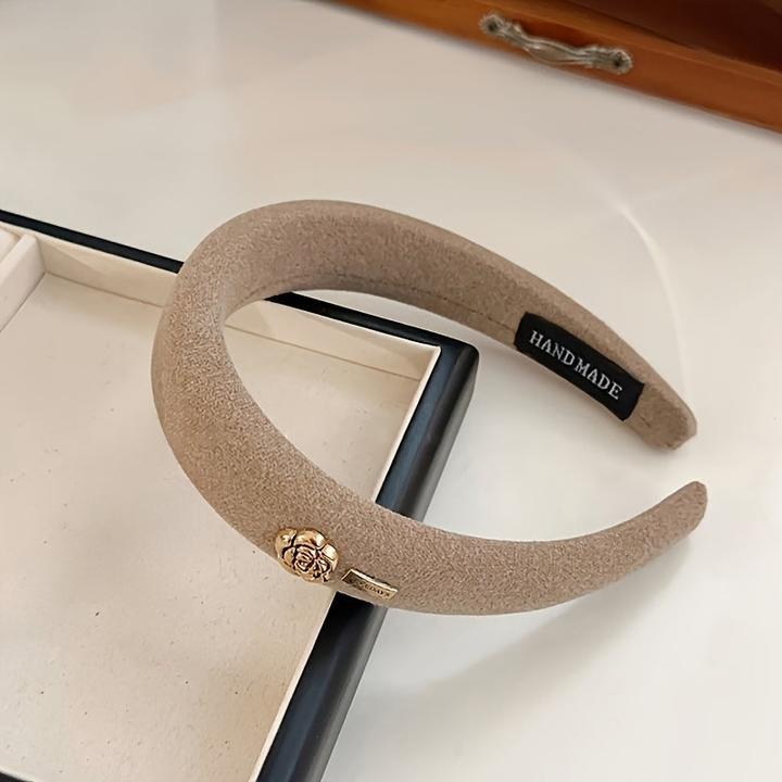 Alopini Elegantes Blumenstirnband aus Samt - Vintage-inspiriertes, modisches Haar-Accessoire