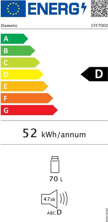 Label énergétique Dometic CFF70 DZ (70 l)
