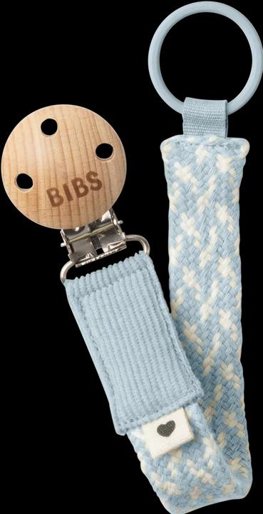Image du produit Bibs Sucette Clip Braided Baby Blue/Ivory (1 x)