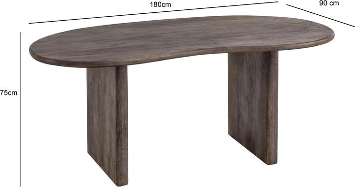 Produktbild FineBuy Schreibtisch Computertisch 180 cm Massivholz Bürotisch Nierenform