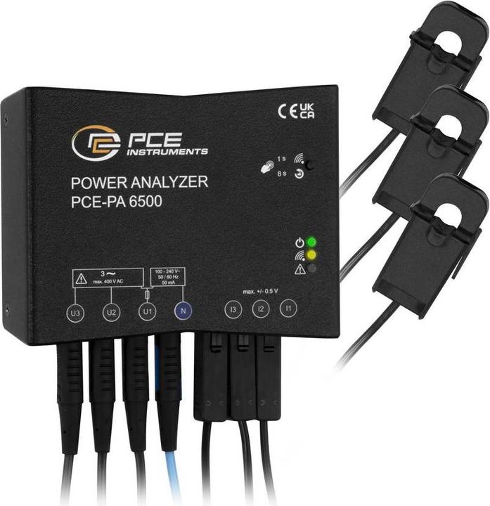 Actual product image PCE Instruments Netz-Analysegerät 3phasig, 1phasig mit Loggerfunktion, inkl. S