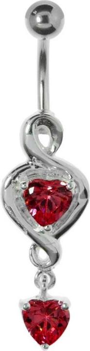 Actual product image Bijouteria Bellypiercing (Surgical steel 316L, Crystal, Silver 925)