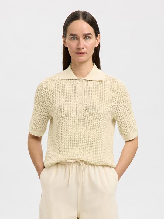Produktbild Selected Femme Baumwoll Polohemd aus Strick (L)