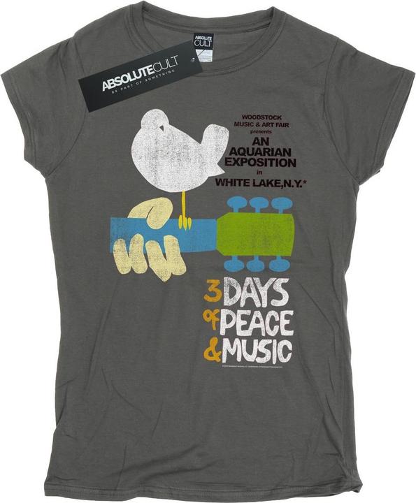 Actual product image Woodstock Womens/Ladies Festival Poster Cotton T-Shirt (XXL)