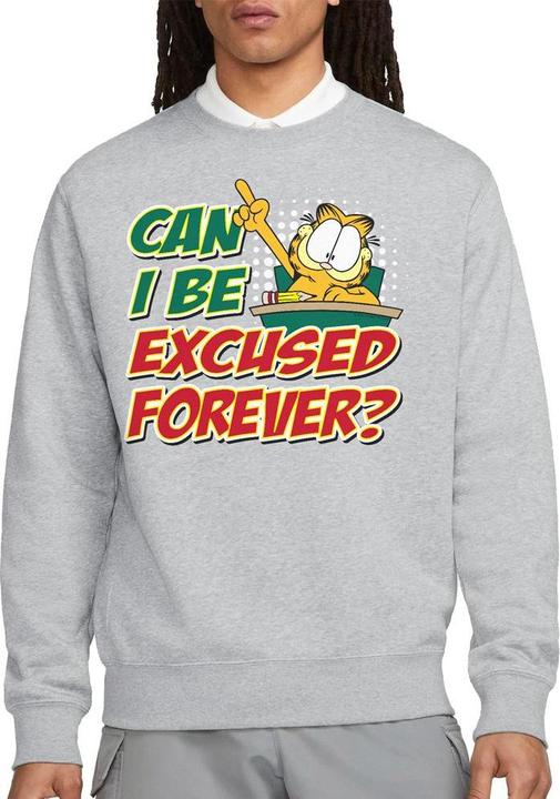Actual product image Garfield Unisex Adult Excused Forever Sweatshirt (XL)