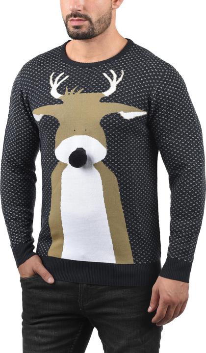 Actual product image Blend Rudolph Men's Christmas Jumper Knit Fun Pullover With Crew Neck (XXL)