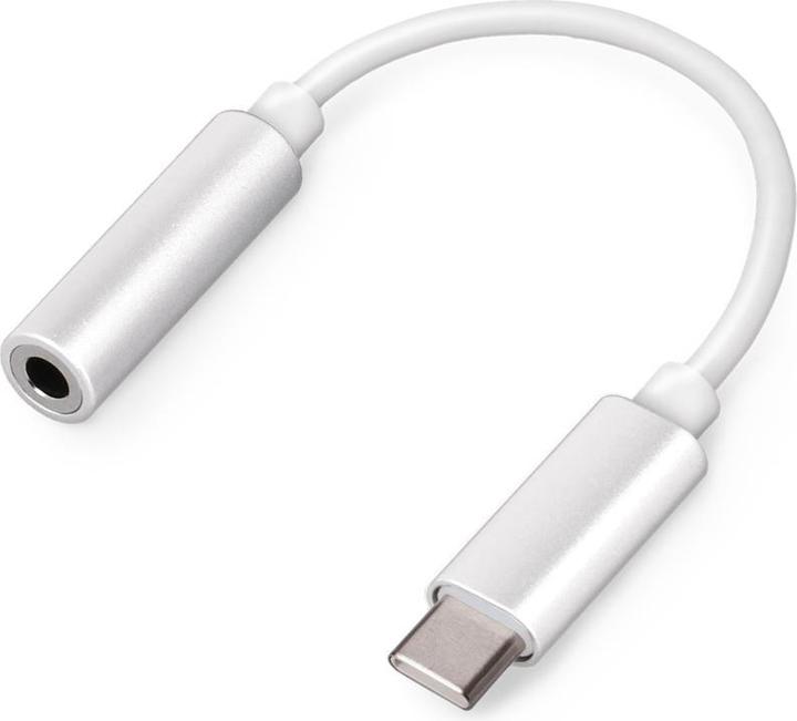Actual product image Setty adapter USB-C - audio jack 3,5mm white