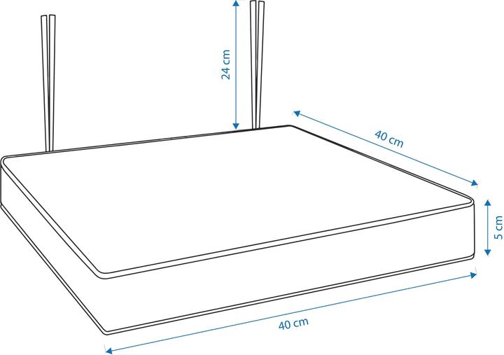 Produktbild Aspero 4 Stuhlkissen 40x40 cm Lucca - 9691 (40 x 40 x 5 cm)