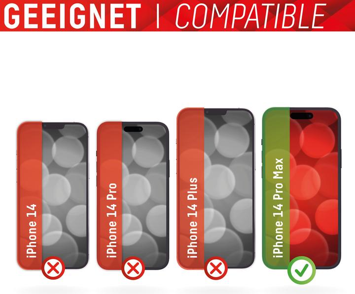 Actual product image Displex Real Glass, Full Cover Panzerglas (1 Piece, Apple iPhone 14 Pro Max)