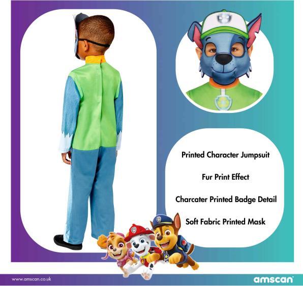 Actual product image Amscan Paw Patrol Kids Costume Rocky 4-6 years (4, 5, 6)