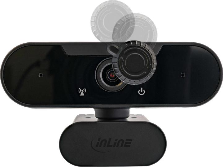 Actual product image InLine ® Webcam FullHD 1920x1080/30Hz with autofocus, USB Type-C connection cable (2.10 Mpx)