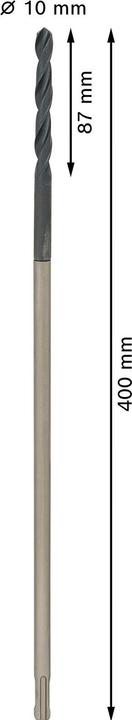 Immagine prodotto Bosch Professional Zubehör Punta da installazione PRO Wood HSS, 10 x 87 x 400 mm (10 mm)