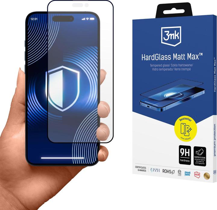 Image du produit 3MK HardGlass Matt Max iPhone 16 Plus 6.7 (1 pièce(s), Apple iPhone 16 Plus)