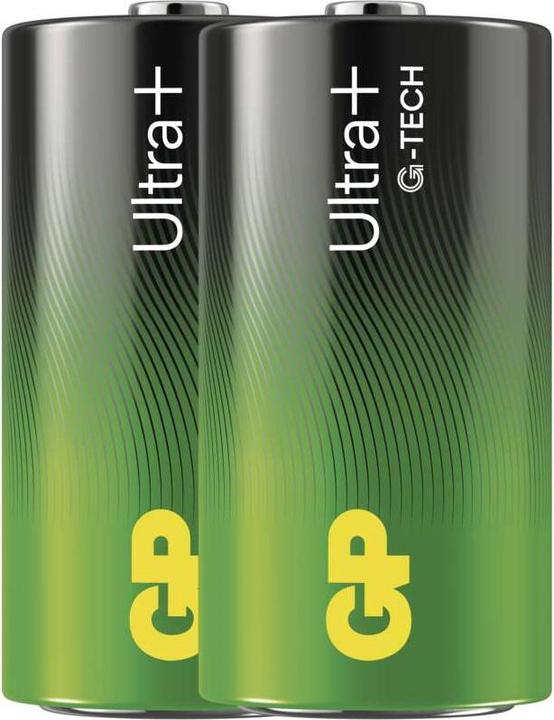 Actual product image GP Batteries Ultra Plus Alkaline Battery C Baby 2pcs 1.5V Blister (2 pcs., C)