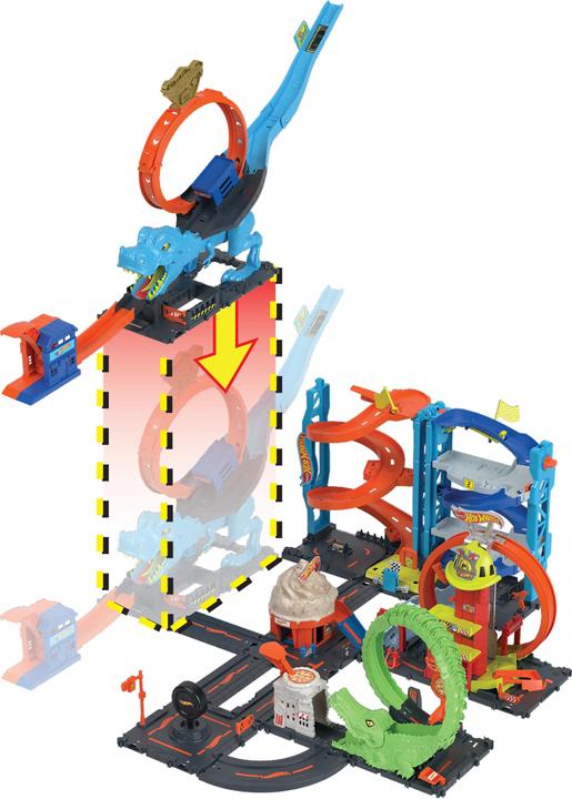 Actual product image Hot Wheels HW City T-Rex Chomp Down TVD