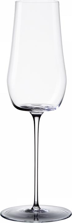 Lunasol 220 ml champagne glass set of 2 Green Wave clear (22 cl, 2 Glasses, Champagne glasses)