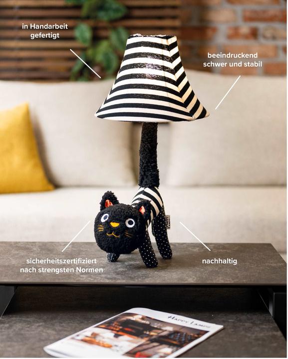 Immagine prodotto Happy Lamps Baby Luna il gatto bambino, lampada da tavolo a LED, fatta a mano (450 lm)
