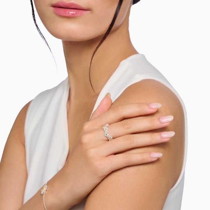 Produktbild Thomas Sabo Ring Blume Lovely Daisy mit Steinen Silber (54, 925 Silber)
