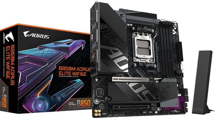 Produktbild Gigabyte MB GBT AMD AM5 B850M AORUS ELITE WIFI6E (AM5, AMD B850, mATX)
