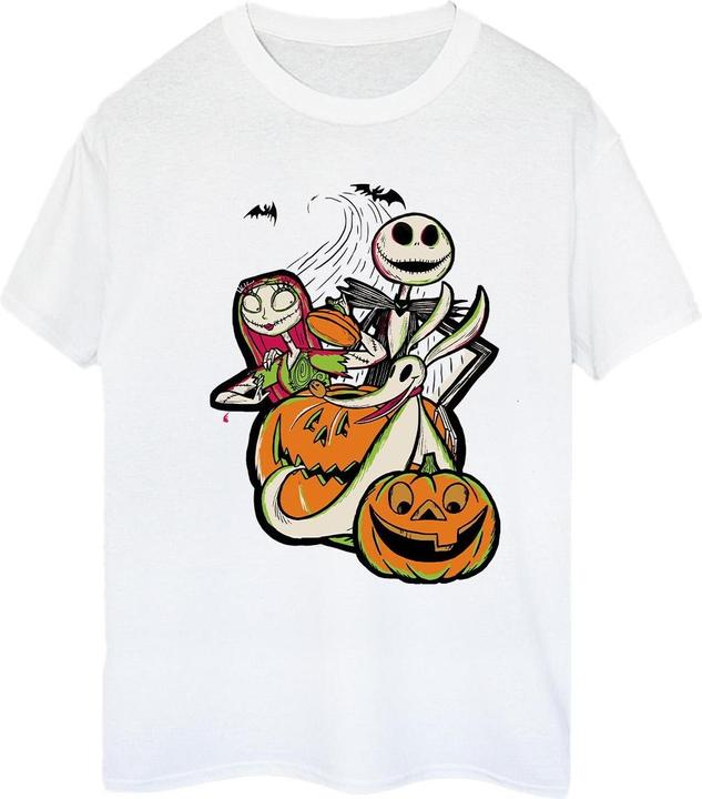 Actual product image The Nightmare Before Christmas Womens/Ladies Pumpkin Cotton Boyfriend T-Shirt (XXL)