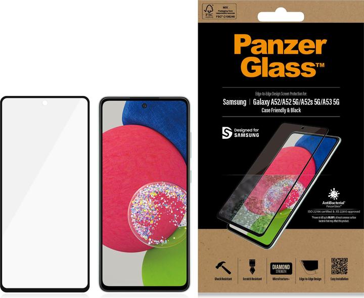 Actual product image PanzerGlass Edge to Edge (1 Piece, Samsung Galaxy A52, Samsung Galaxy A52 5G)