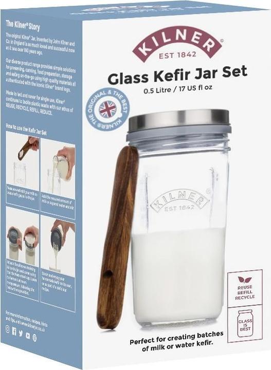Immagine prodotto Kilner Set di fermentatori per kefir da 0,5 l (1 pz., 0.50 l)