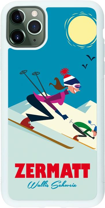 Produktbild PhoneLook Hülle Silikon weiss Zermatt Ski Downhill (Apple iPhone 11 Pro Max)