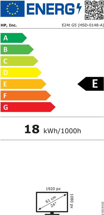 Etichetta energetica HP E24T G5 23,8" FHD 1920X1080 (1920 x 1080 pixel, 23.80")