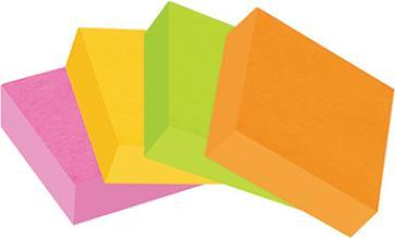 1 x ultra jaune, 1 x vert fluo, 1 x orange fluo, 1 x ultra-rose