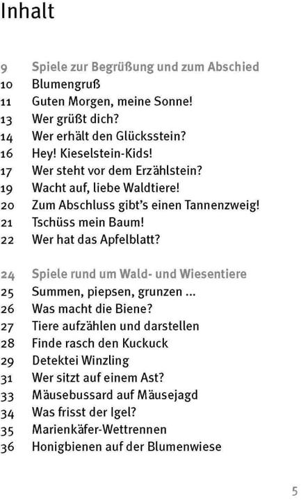 Actual product image Die 50 besten Wald- und Wiesenspiele (German, Andrea Erkert, 2012)