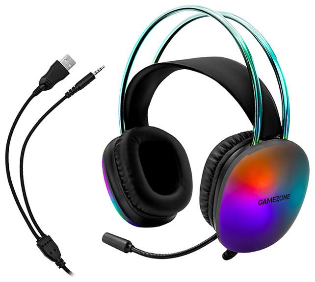 Actual product image Tracer Gaming Ακουστικά GZ X2 με RGB LED φωτισμό και στην στεφάνη,Εύκαμπτο μικρόφωνο,USB,Ρυθμιστή έν