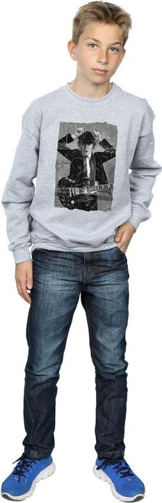 Actual product image AC/DC Boys Angus Young Distressed Photo Sweatshirt (128)