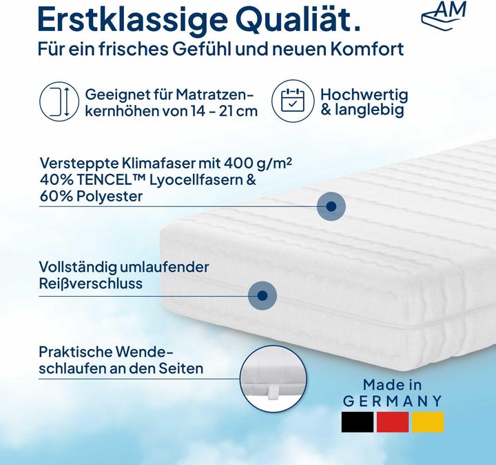 Produktbild AM Qualitätsmatratzen Matratzenbezug Tencel (200 x 210 cm)