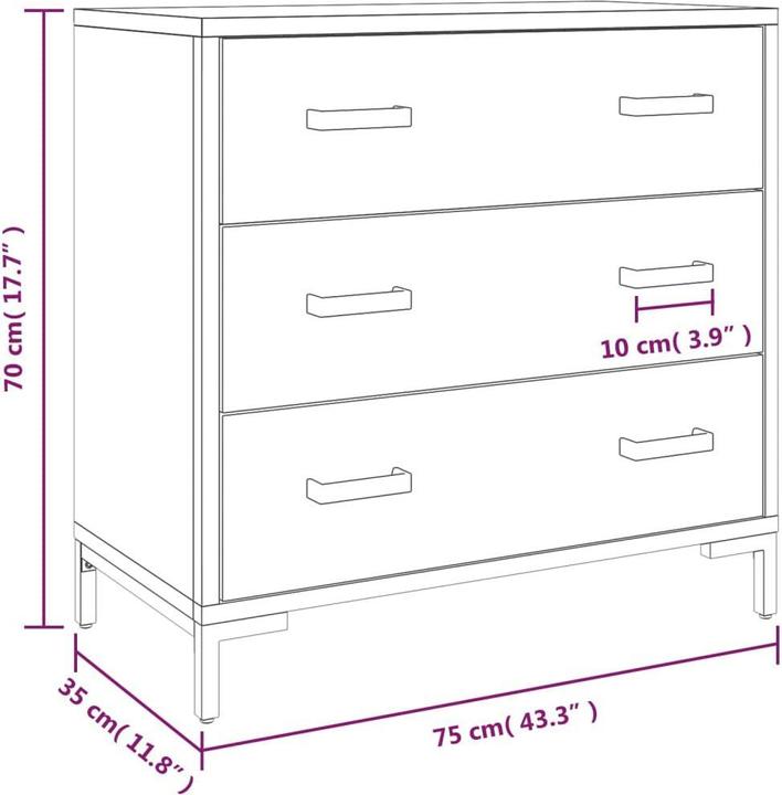 Image du produit VidaXL Erasmus (75 x 35 x 70 cm)