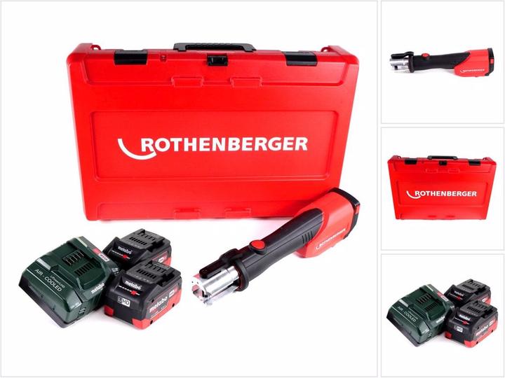 Actual product image Rothenberger ROMAX 4000 battery press machine 18V electrohydraulic + 1x battery 5.5Ah + charger + Koff