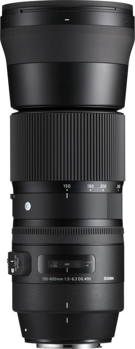 Sigma 150-600mm f/5-6.3 DG OS HSM Contemporary, SA (Sigma SA, Plein format)