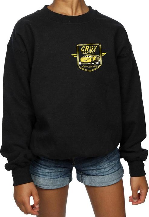 Actual product image Disney Girls Cars Cruz Ramirez Faux Pocket Logo Sweatshirt (140, 146)