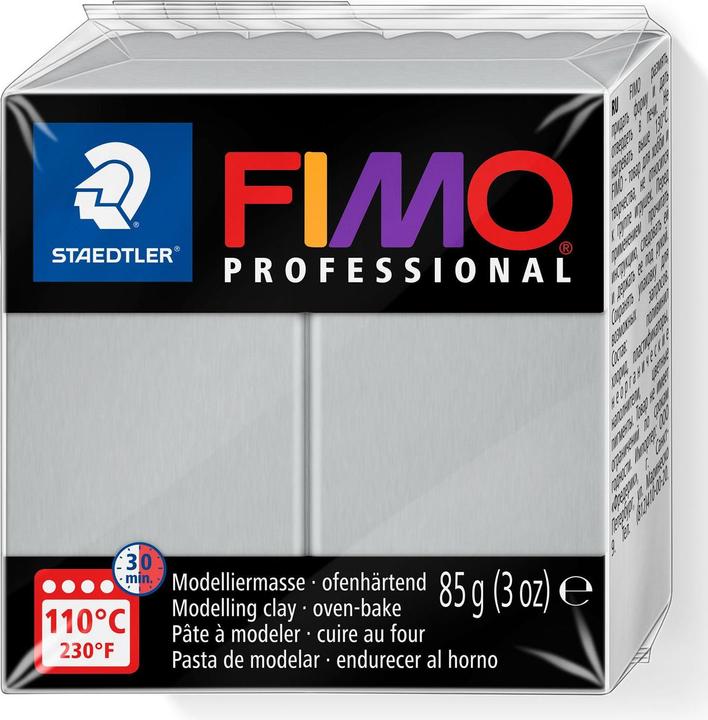 Actual product image Fimo Modelling clay Professional Grey