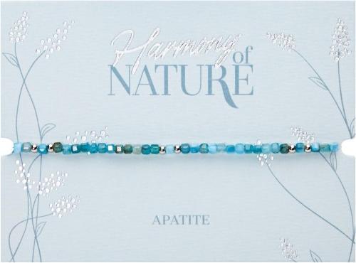 Produktbild HCA Armband - "Harmony of nature" - Apatit - Edelstahl (17 cm, Edelstein kombiniert mit Kugeln aus Edelstahl)