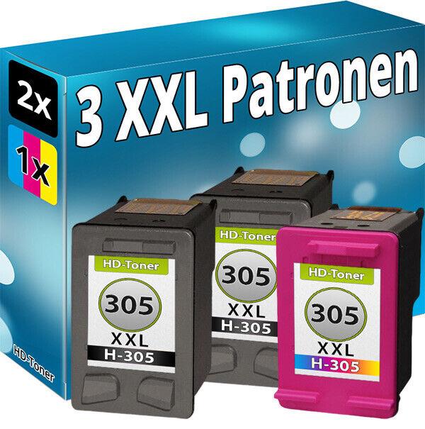 Image du produit Druckfuxx 3x Tinte Patronen für HP 305 XL DeskJet 2710 2720 2721 2722 2723 2724