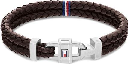 Tommy Hilfiger StylovÃ½ koÅ¾enÃ½ nÃ¡ramek s ocelovou ozdobou 2790363 (M) (Leder)